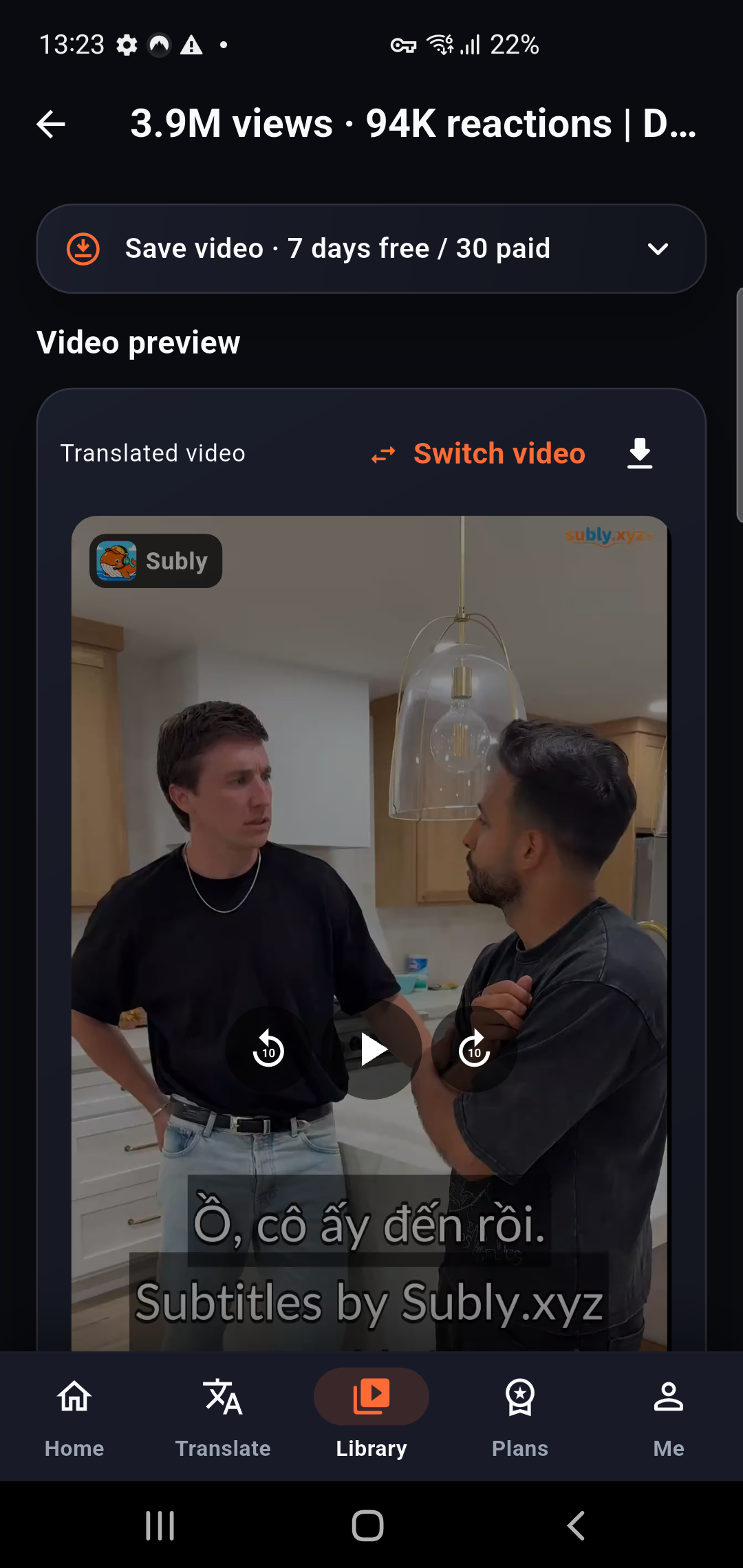 Subly Android Video Player Preview